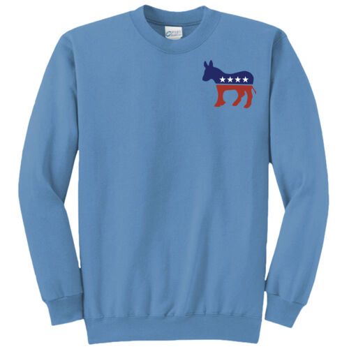 Edgar County Democrats Front & Back Print on a Port & Company® - Core Fleece Crewneck Sweatshirt Thumbnail